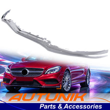 3Pcs Front Bumper Lip Moulding Trim Chrome For Mercedes Benz CLS W218 AMG Line 2015-2018