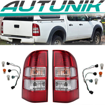 Left+Right Rear Tail Light Brake Lamp W/ Bulbs & Loom For Ford Ranger 2006-2009