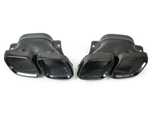 Gloss Black Rear Diffuser Exhaust Tips Mercedes C-Class W205 S205 2015-2021 standard bumper