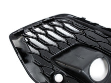Black Front Bumper Fog Light Grilles Cover For Audi Q5 SQ5 FY S Line 2021+ w/ ACC