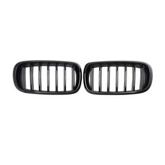 Pair Front Bumper Kidney Grille Grill For BMW X5 F15 X6 F16 F85 F86 2014-2017