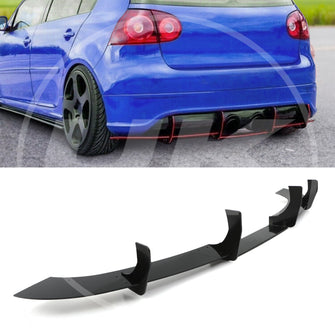 Gloss Black Rear Bumper Diffuser Dual Twin Exit For VW GOLF MK5 R32 04-09