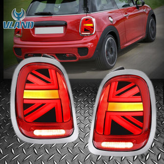 VLAND LED Tail lights For Mini Cooper F55 F56 F57 2014-2022 Union Jack Rear Lamp