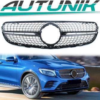 Black Diamond Front Grille for Mercedes GLC X253 16-19