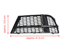 Black Front Bumper Fog Light Grilles Cover For Audi A3 S3 8V S-Line 2017-2020