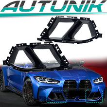 Black Front Bumper Fog Light Grilles Cover For  G80 M3 G82 G83 M4 2021+