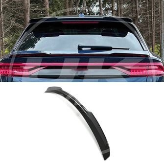 Rear Spoiler Mid Level Boot Lip Gloss Black Wing Extension For AUDI Q8 2018+