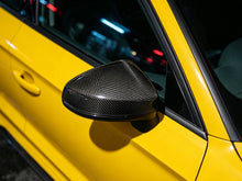 L+R Carbon Fiber Wing Mirror Cover Caps for Audi A3 S3 8V RS3 Without Lane Assist 13-20