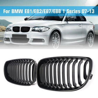 Front Kidney Grille Grill Gloss Black For BMW 1 Series E81 E82 E87 E88 LCI 07-13