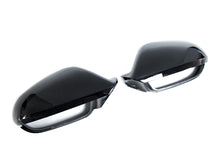Glossy Black Side Mirror Cover Caps For Audi A6 C7 A6 S6 RS6 12-18 w/o Lane Assist