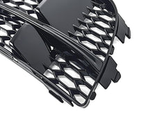 Black Front Bumper Fog Light Grilles Cover For Audi A3 S3 8V S-Line 2017-2020