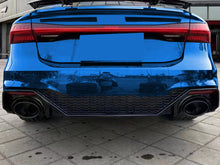 RS7 Style Diffuser w/ Exhaust Tips Black For Audi A7 C8 S-line 2018+