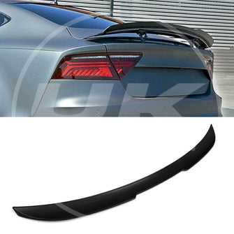 Rear Spoiler Lip Gloss Black Boot Wing Extension For AUDI A7 MK1 2012-2018