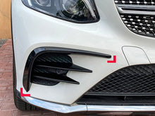 Black Front Canards Splitter Air Vent Trim for Benz GLC X253 C253 AMG Line 16-19 pz109