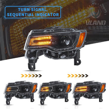 Black Clear Projector Headlight Lamp For Jeep Grand Cherokee 2014-2022