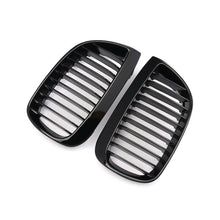 Pair Front Kidney Grille Grill Gloss Black For BMW E81 E87 1 Series 2004-2007