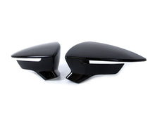 Glossy Black Side Mirror Cover Caps Replacement for SEAT Leon 5F Arona Ibiza KJ