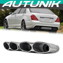 Chrome Dual Muffler Pipe Exhaust Tips For Mercedes Benz W221 S550 S63 S65 AMG 07-13 et36