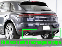 Chrome Exhaust Pipes Muffler Tips GTS Style for Porsche Macan Base 2.0L Engine 2019-2024
