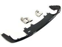 Black Diffuser Chrome Exhaust Tips For Audi A5 B9 S-line 2020-2023