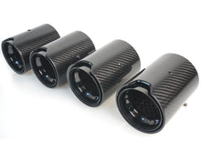 4x Carbon Fiber Exhaust Tips for BMW F80 M3 F82 M4 65-67mm pipes Gloss Black Inner