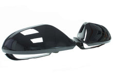 Side Mirror Cover Caps Replacement Glossy Black For Audi A6 C7 S6 RS6 With Lane Assist 12-18
