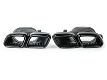 Gloss Black Rear Diffuser Exhaust Tips Mercedes C-Class W205 S205 2015-2021 standard bumper