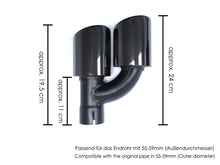 Gloss black exhaust tips For AUDI A3 8V A4 B8 B9 A5 8T F5 A6 C7 55-59mm pipes