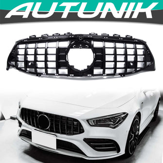 Black Front Bumper Grill Grille for Mercedes-Benz CLA C118 X118 C118 CLA180 CLA200 CLA250 CLA35 2020+ fg142