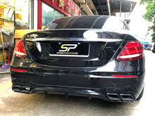 Rear Diffuser w/ Black Exhaust Tips Muffler Pipe for 16-19 Mercedes Benz E W213 Sedan AMG Bumper di33