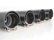 4PCS Carbon Fiber Exhaust Tips Gloss Black Perforated Inner Set for BMW M2 M3 M4 M5