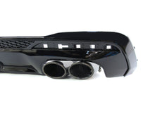 Gloss Black Rear Diffuser with Exhaust Tips For AUDI A4 B9 S Line Facelift 20-24 with 1 pipe each side