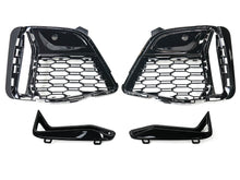 Black Front Bumper Fog Light Grille Cover For BMW 3 Series G20 Sedan M Sport Bumper 19-22