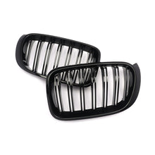 Front Kidney Grill Grille Double Line Gloss Black For BMW F25 X3 F26 X4 14-17