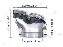 Black Rear Diffuser + Silver Exhaust Tips For Mercedes  W205 S205 C43 amg line 15-21