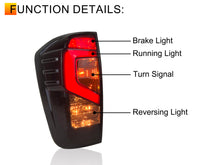 Smoked 3D Stripe LED Tail Lights Rear Lamp for Nissan Navara NP300 D23 2015-2024