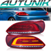 For 2009-2014 Volkswagen Scirocco MK3 Red Rear Lights W/Startup Sequential Pair