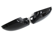 Glossy Black Side Mirror Cover Caps For Audi A6 C7 A6 S6 RS6 12-18 w/o Lane Assist
