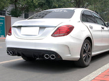 Rear Diffuser Chrome Exhaust Muffler Tips for Mercedes C Class W205 Sedan S205 Wagon AMG Bumper