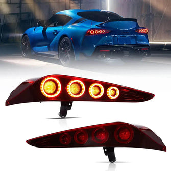 For 19-24 Toyota GR Supra A90 A91 Dynamic Animate Lightbar LED DRL Rear Lights