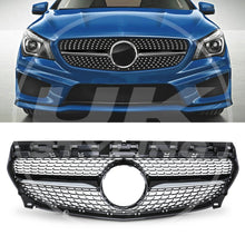 Gloss Black Diamond Front Grill Grille for Mercedes Benz CLA C117 2013-2019