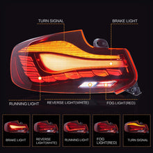 GTS Red Tail Lights W/Animation For BMW 2 Series 2014-2021 F22 F23 F87 Rear Lamps
