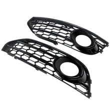 Black Front Bumper Honeycomb Fog Light Grille Cover For Audi A4 Allroad 10-15