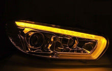 For VW Scirocco 08-14 Black DRL Devil Eye Projector Headlights Sequential Indicator