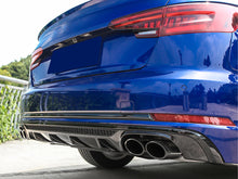 Glossy Black Rear Diffuser W/ Black Exhaust tips For Audi A4 B9 Sedan Standard Bumper17-19