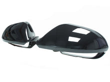 Side Mirror Cover Caps Replacement Glossy Black For Audi A6 C7 S6 RS6 With Lane Assist 12-18