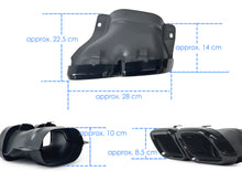 Gloss Black Rear Diffuser Exhaust Tips Mercedes C-Class W205 S205 2015-2021 standard bumper
