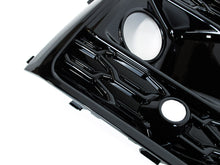 Black Front Bumper Fog Light Grilles Cover For Audi Q5 SQ5 FY S Line 2021+ w/ ACC