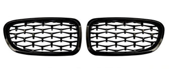 Gloss Black Diamond Kidney Grill For BMW 5 Series F10 Saloon F11 Estate 2010-2016