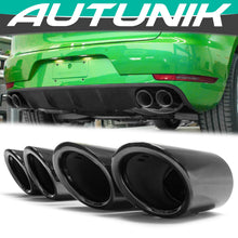 Glossy Black Exhaust Pipe Muffler Tips For Porsche Macan w/ 2.0L Engine 2019-2021 et104